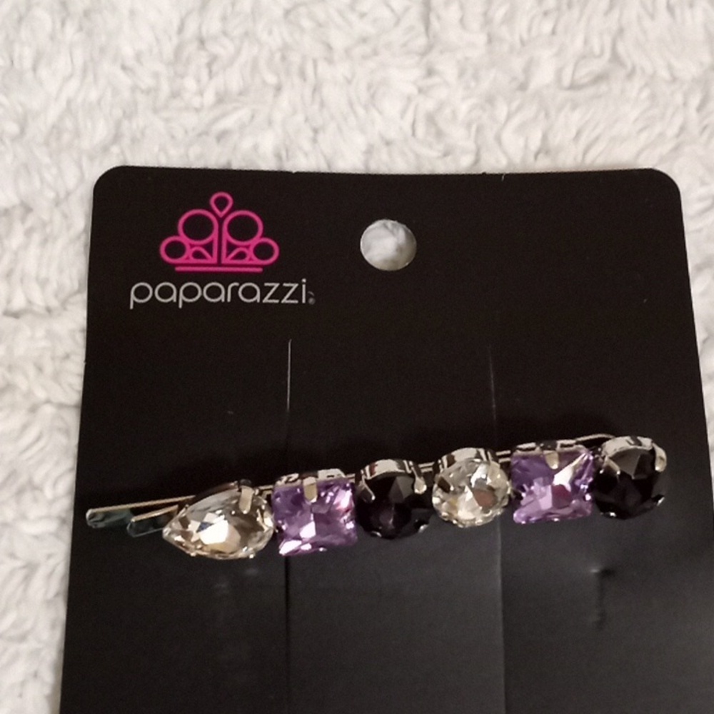 Emblazoned Elegance Purple Hair Clip